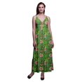 thumbnail image 1 of Bimba Robe Longue Maxi à Bretelles Spaghetti Ajustables à Imprimé Floral Tenue de Plage d'Été-Petit, 1 of 6