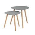 thumbnail image 5 of Pemberly Row Tables d'Appoint Gigognes Contemporaines en Fini Bois Gris, 5 of 5