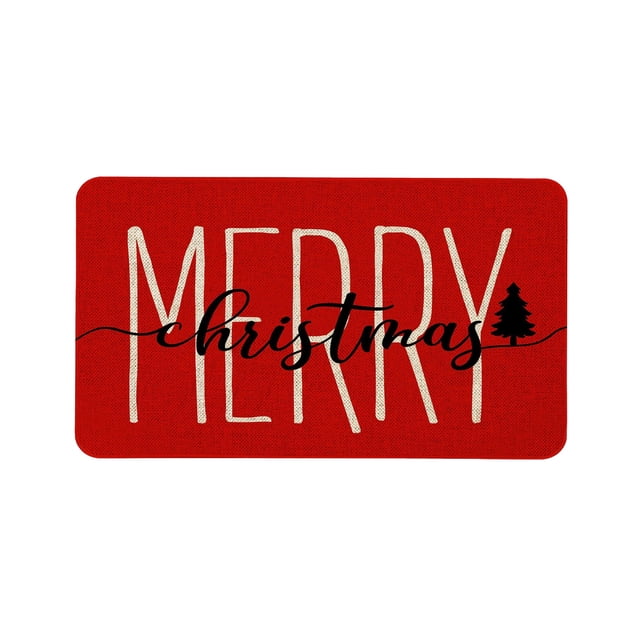 Birdeem Christmas Door Mat Outdoor - Durable Christmas Front Door Mat Christmas Doormat - Christmas Welcome Mats Outdoor - Christmas Outdoor Front Door Mat (16X24In)