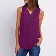 thumbnail image 1 of SMihono Hauts pour Femmes Débardeur d'Été Sans Manches Chemises Zip Tunique Décontractée Col en V Blouse Roulable Débardeurs pour Femmes Hauts d'Été pour Femmes, 1 of 7
