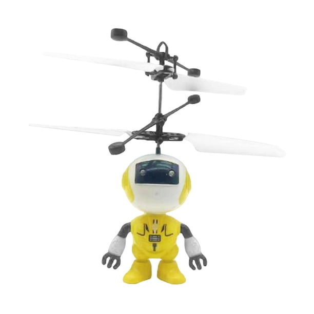 Robot volant d'astronaute, avion jouet, drone télécommandé à la main de haute technologie, double ailes interactive avec lumières, cadeaux d'extérieur pour enfants