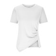 thumbnail image 3 of Womens Short Sleeve Solid Color Basics Crewneck Casual Top Pullover T-shirt, 3 of 6
