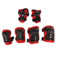 thumbnail image 4 of Kids Sports Protective Gear Set, 7Pcs ( Knee Elbow Wrist Pads) Red, 4 of 8