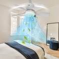 thumbnail image 1 of Socket Fan Light with Remote: 18'' Small Ceiling Fans with Led Bulb, 3-Speed Wind Control 1000K- 3500K, Easy Install Screw in E27 Base for Bedroom Living Room Kitchen Garage, 1 of 7