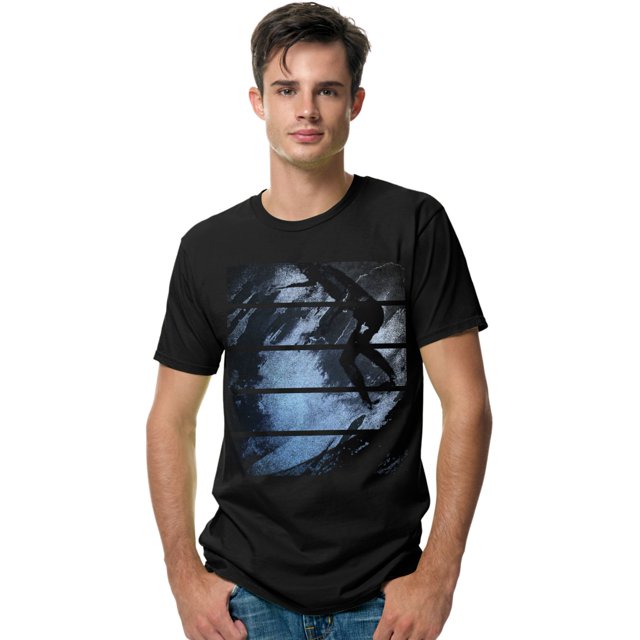 Hanes T-Shirt Graphique pour Hommes, 3TG, Rayures de Surfeur