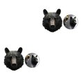 thumbnail image 4 of kurtrusly Exquisite Animal Head Wall Sculpture Ornament Handcrafted Resin Statue Bear Large 2Set, 4 of 6