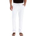 thumbnail image 1 of WEIYLL Mens Pants Casual Elastic Waist Adjustable Drawstring White Trousers Size M, 1 of 6