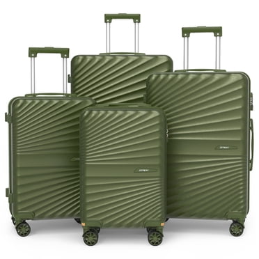 Joyway Ensemble de 4 Valises Rigides avec Roulettes Multidirectionnelles et Serrure TSA, Bagage Cabine Léger Idéal pour l'École, les Voyages et les Fins de Semaine (Vert)
