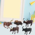 thumbnail image 5 of MesaSe Cattle Figurine Ornament Solid Model Cute Wild Animal Statue Model Desktop Ornament, 5 of 5