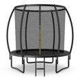 thumbnail image 1 of Gymax Trampoline Récréatif de 8 Pi avec Échelle, Filet d'Enceinte, Coussin de Sécurité, Extérieur, Noir, 1 of 10