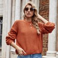 thumbnail image 1 of EGNMCR Chandail à Col Rond pour Hommes, Chandail pour Hommes Manches Courtes Longues Manches Larges Chandail en Tricot à la Mode Chandail pour Femmes, 1 of 9