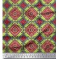 thumbnail image 1 of Soimoi Poly Georgette Fabric Floral Mandala Decor Fabric Printed Yard 42 Inch Wide, 1 of 3