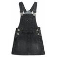 thumbnail image 1 of KIDSCOOL SPACE Baby Little Girls Skirt,Ripped Soft Strechy Denim Girls Summer Overalls Dress,Deep Blue,3-4 Years, 1 of 7