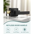 thumbnail image 2 of Poignées de Porte Mate Intérieures Carrées Leviers de Porte Intimité Mate Poignée de Porte Sans Clé Intérieure Levier Droit Moderne pour Chambre et Chambre Réversible pour Côté Droit/gauche, 2 of 8