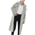 thumbnail image 1 of LOVZFMLL Jackets for Women's Button Pockets Bandage Solid Color Long Sleeve Loose Coat Medium Length Coat, 1 of 6