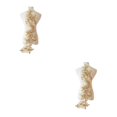 thumbnail image 4 of maskred Style With Elegant Lace Dress Applique Beautiful Florals Applique Patch Gold 2Set, 4 of 6