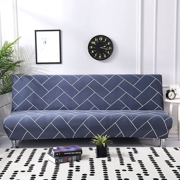 POINTERTECK Housse de Canapé Futon Élastique Housse de Canapé Sans Accoudoirs Protège-Meubles pour Canapé-Lit Sans Accoudoirs Taille Universelle