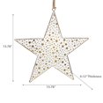 thumbnail image 2 of White And Gold Star Ornament Large, 2 of 3