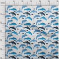 thumbnail image 3 of oneOone Rayon Blue Fabric Beach Dolphin Sewing Material Print Fabric By The Yard 56 Inch Wide, 3 of 4