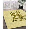 thumbnail image 3 of Ahgly Company Tapis d'Intérieur Lavable en Machine Carré Transitionnel Jaune Soleil, 8 Pieds Carré, 3 of 7
