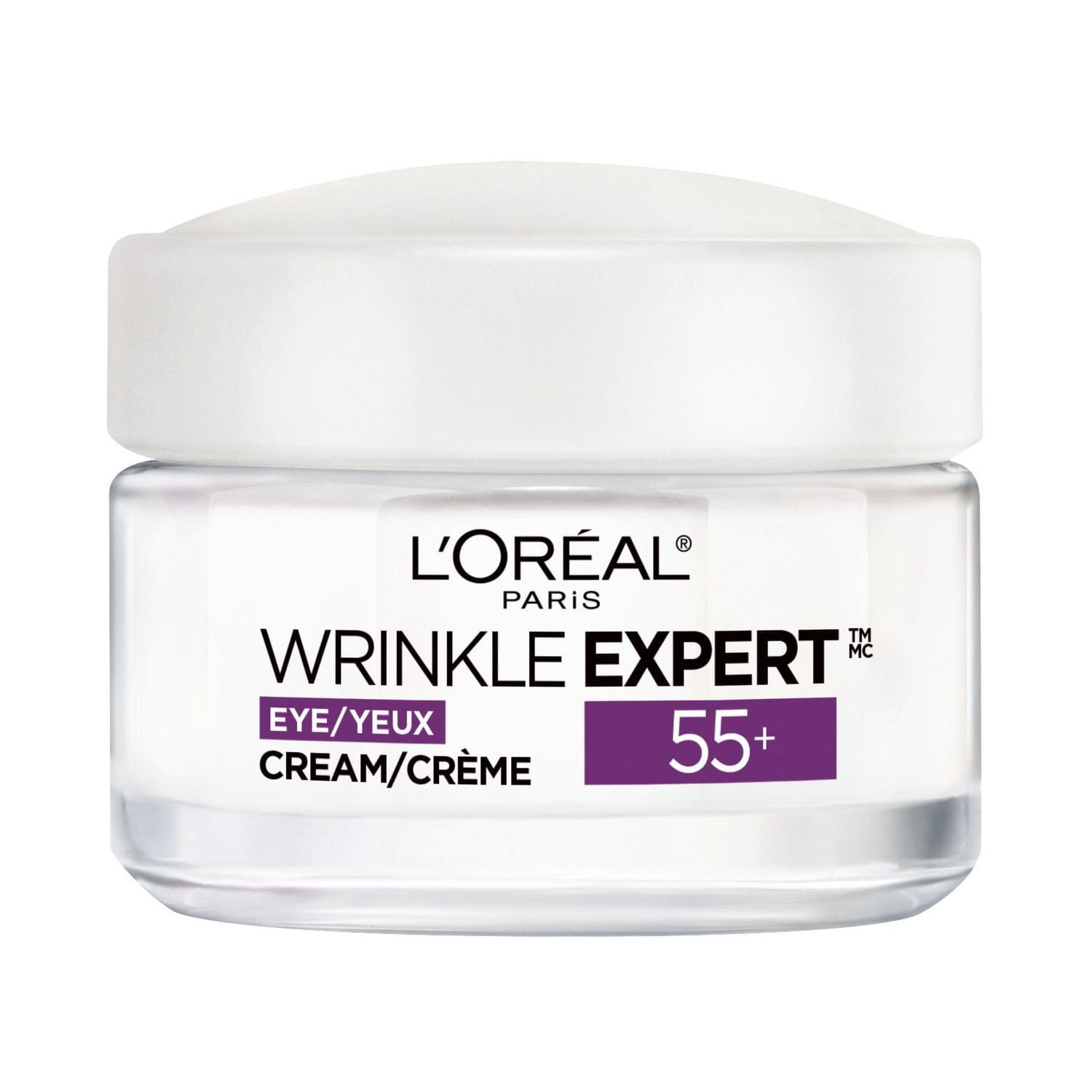 L'Oreal Paris Wrinkle Expert 55+ Crème Yeux Anti-âge avec Calcium, 15 mL