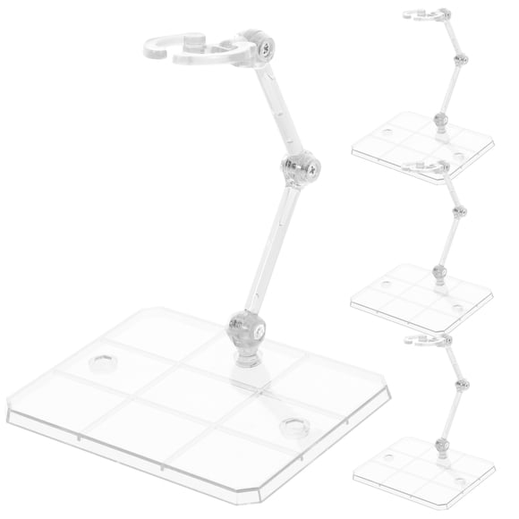 KAKOWELY 4 Pcs Supports pour Figurines Articulées Support d'Exposition pour Figurines Articulées Support Réglable pour Modèles de Poupées, 3,74"X2,76"X2,76 Pouces
