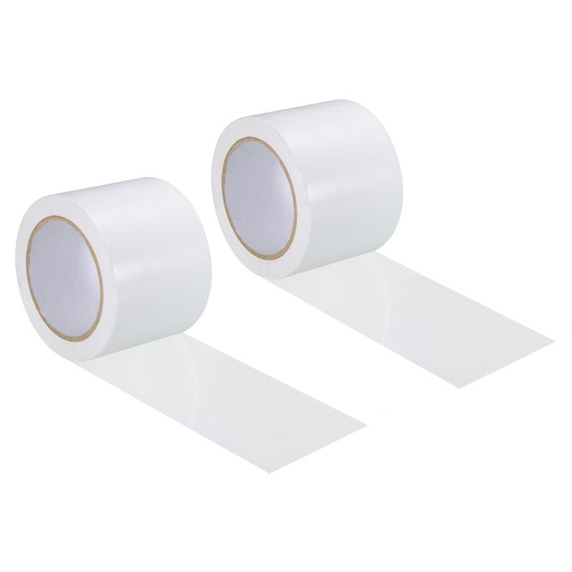 Unique Bargains Corrosion Protection Pipe Tape, 108 Ft x 3.1 Inch PVC Insulation Wrap Duct Tape Self Adhesive, White 2Pack