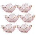 thumbnail image 4 of MasteelfCA 6pcs Glass Fruit Plate Glass Salad Bowl Flower Design Jewelry Tray Storage Tray, 4 of 9