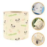 SHOWERORO Papier de toilette de bambou décoratif Roll avec motif Panda Tissu de salle de bain confortable