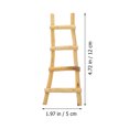 thumbnail image 2 of Minkissy 1Set Mini Ladder Decor Khaki Wood Ladder for DIY Projects and Garden Decoration, 2 of 8
