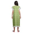 thumbnail image 4 of Moomaya Chemise de Nuit Imprimée pour Femmes Mi-Mollet en Coton à Manches Courtes, 4 of 6