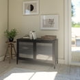 thumbnail image 3 of Systembuild Evolution Ashbury Heights 2 Door Storage Cabinet-Fluted Glass Metal Locker, Black, 3 of 9