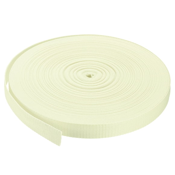 Lightweight Polypropylene Webbing Strap 1" 50 Yards Beige Strapping Band for Outdoor