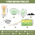 thumbnail image 2 of CHUANK 7Pcs Japanese Matcha Tea Set  Matcha Making Starter Kit with Matcha Whisk Bowl Whisk Holder Scoop and Strainer Safe Bamboo Matcha Whisk and Ceramic Bowl Set for Matcha Tea, 2 of 7