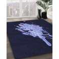 thumbnail image 3 of Ahgly Tapis Rond Lavable en Machine Intérieur Transitionnel Noir Nuit, 6 Pieds Rond, 3 of 7