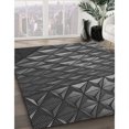 thumbnail image 3 of Ahgly Company Tapis d'Intérieur Lavable à la Machine, Carré, Transitionnel, Gris, Tapis de Zone, 5 Pieds Carré, 3 of 7