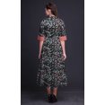 thumbnail image 3 of Bimba Robe à Manches Retroussables Imprimée Florale pour Femmes Col Mandarin Chemise Boutonnée-Petite, 3 of 5