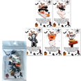 thumbnail image 2 of BKER Halloween & Pumpkin Resin 1 5 PCS Halloween Mini Figures With Pocket Card Mini Figurines Greeting Card Bulk For Halloweens Party Classroom, 2 of 5