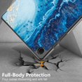 thumbnail image 4 of KOMI Slim case pour Galaxy Tab A9+ A9 Plus (Modèle 2023: Sm-X210/x215/x216) Étui Intelligent en Cuir à Rabat 3 Volets Fonction Support étui Arrière Rigide en PC, 4 of 5
