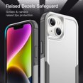 thumbnail image 3 of KOMI Designed for iPhone 16e Case, [with Screen Protector] [Military Grade Drop Protection] Heavy Duty Full-Body Shockproof Phone Case, White (PC) + Grey (TPU), 3 of 5