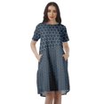 thumbnail image 1 of Moomaya Printed Loose A-Line Dress With Pockets Short Sleeve Dresses Women, 1 of 4