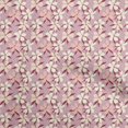 thumbnail image 1 of oneOone Tissu Georgette Viscose Rose Tissu Robe Florale Tropicale Tissu Imprimé au Mètre 42 Pouces de Large, 1 of 4