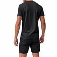 thumbnail image 4 of NTACZA Shorts Set for Men Athletic Short Sleeve Tracksuits Muscle Mens Crew Neck Sweatsuits 2X, 4 of 7