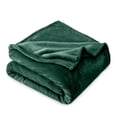 thumbnail image 1 of Bare Home Couverture en Molleton Microplush - 300 G/m2 - Microfibre Duveteuse - Douce et Moelleuse - Très Grand Lit, Vert Forêt, 1 of 5