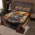 thumbnail image 2 of Ensemble de Courtepointe Attrape-Rêves, Ensemble de Couvre-Lit Boho Plume Simple, Animaux Marins Nautiques Matelassés Décor Bohème Exotique, 2 of 5