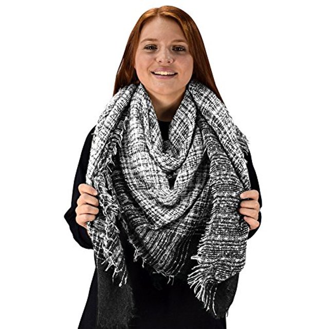 Peach Couture Multicolor Marled Oversized Blanket Scarf Shawl Wrap Poncho
