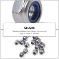 thumbnail image 3 of 100pcs Stainless Steel Hex Screw Nut Socket Head Flange Nylon Lock Nuts, 3 of 7