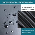 thumbnail image 3 of Seat Covers for Dining Chairs, Stretch Waterproof PU Dining Chair Seat Covers Set of 4, Removable Dining Room Chair Seat Covers Washable Kitchen Chair Seat Covers with Elastic Bands (Black), 3 of 5