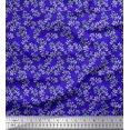 thumbnail image 1 of Soimoi Blue Moss Georgette Fabric Leaf Decor Fabric Printed Yard 44 Inch Wide, 1 of 3