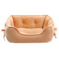 thumbnail image 1 of Maytalsory Snuggle Up With Furry Friend Soft Dog Bed With Raised Rim Two Size For Choice Dog Kennel Pet Bed khaki L 1Set, 1 of 6